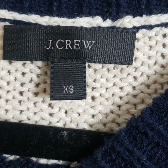 J Crew ladies sweater size XS striped crew neck - Picture 2 of 5